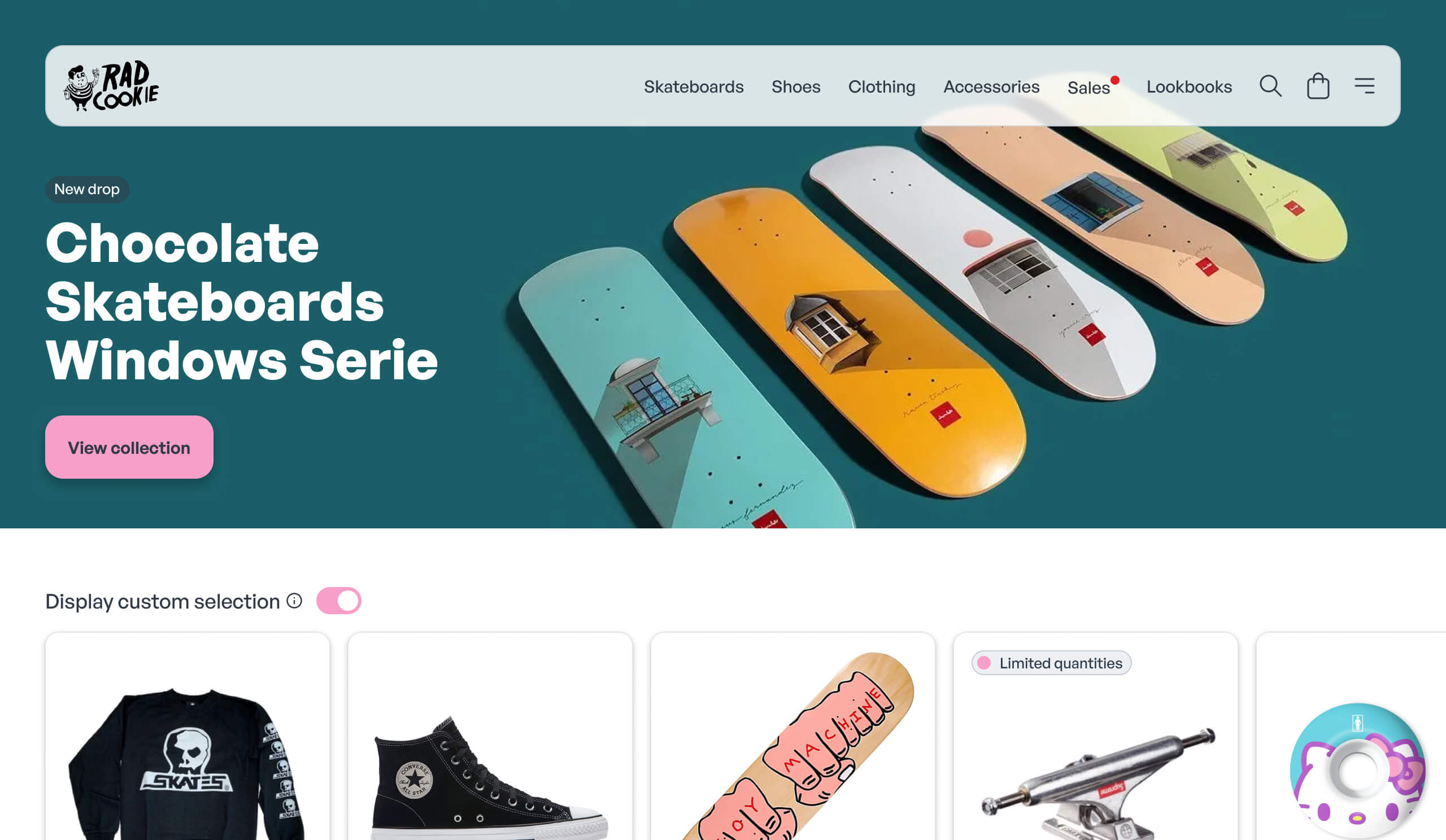 Rad Cookie home page