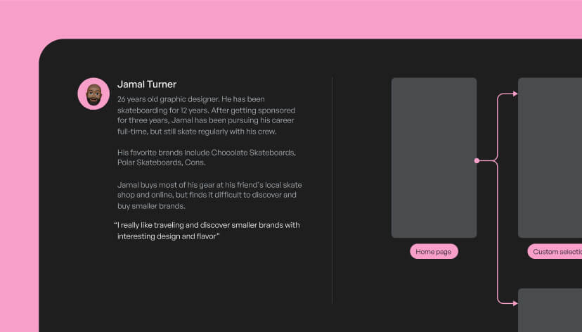 Mobile vew of a user settings page